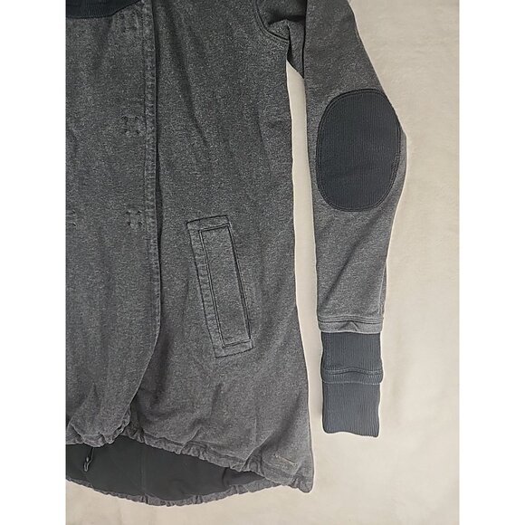 Lululemon Women's Jacket Gratitude Wrap Elbow Patch Heathered Gray Size 8 Medium - Picture 4 of 15